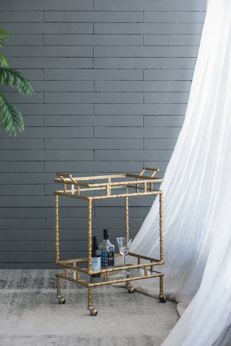 Antique Twig Bar Cart with Two-Tiered Design, photo 9 of 10