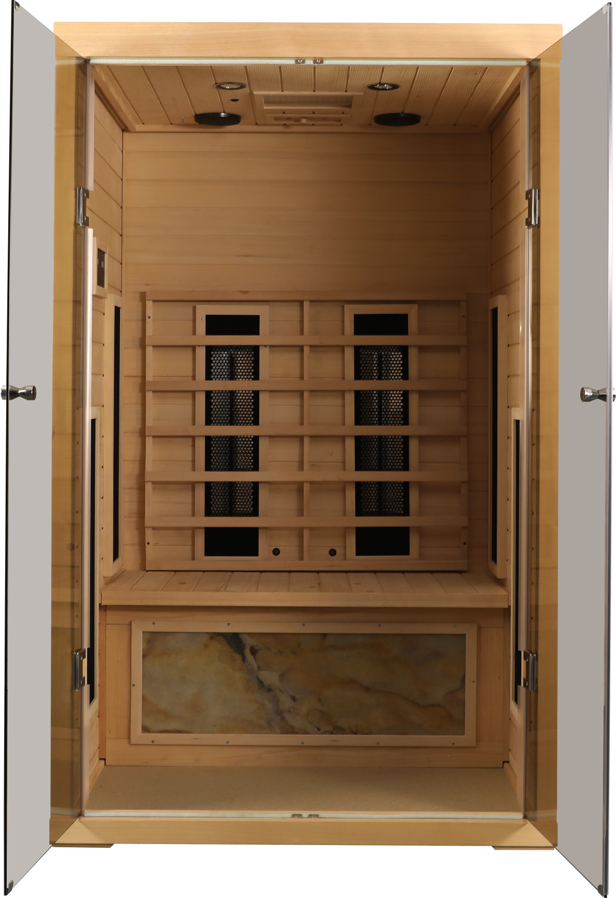 Two Person Hemlock Wood Far-Infrared Sauna Room with Digital Control Panel, photo 4 of 4