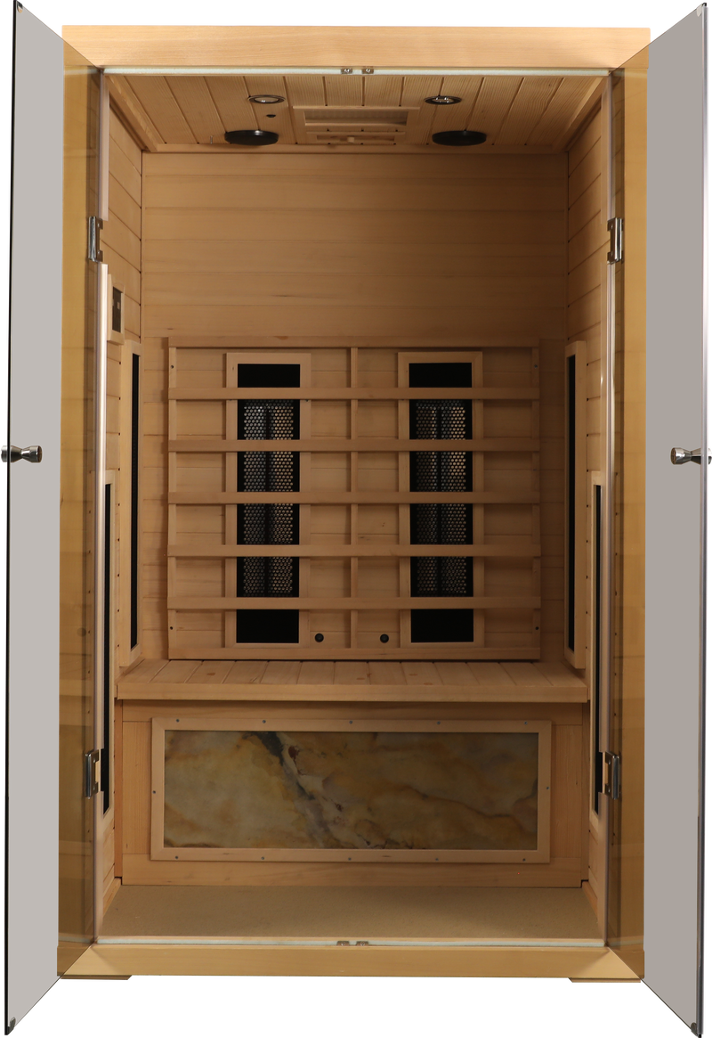Two Person Hemlock Wood Far-Infrared Sauna Room with Digital Control Panel, photo 4 of 4