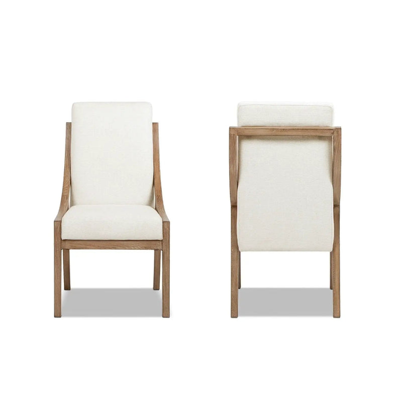 Lennox - High Back Upholstered Dining Chair (Set of 2) - Light Beige by HouseOfZazla