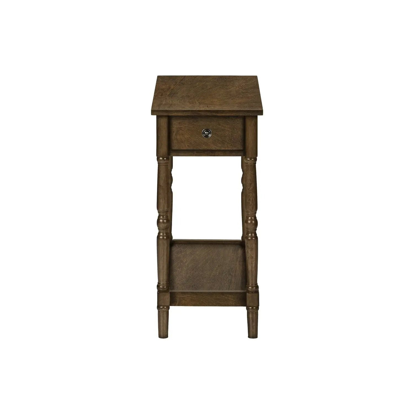 Accent End Table, 2 Tier, Storage Drawer, Traditional Stylish Design by Unique Piece Furniture