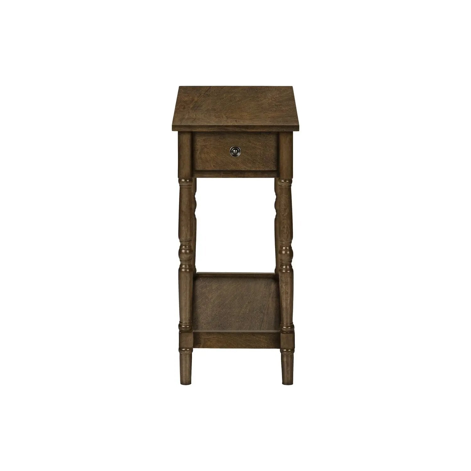 Accent End Table, 2 Tier, Storage Drawer, Traditional Stylish Design by Unique Piece Furniture