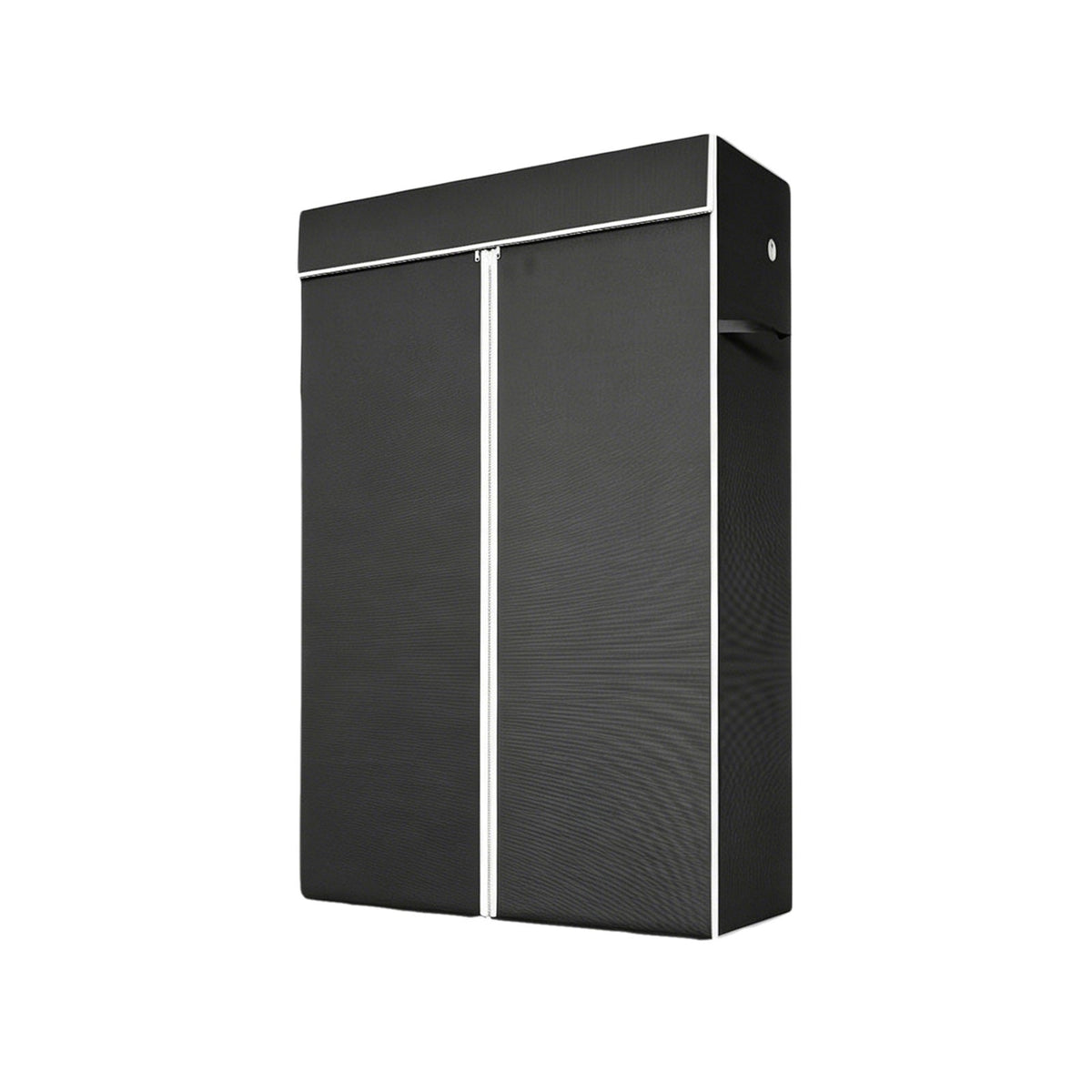 Freestanding Garment Rack with Dust Cover – Iron Frame, Mobile - Black, photo 5 of 8