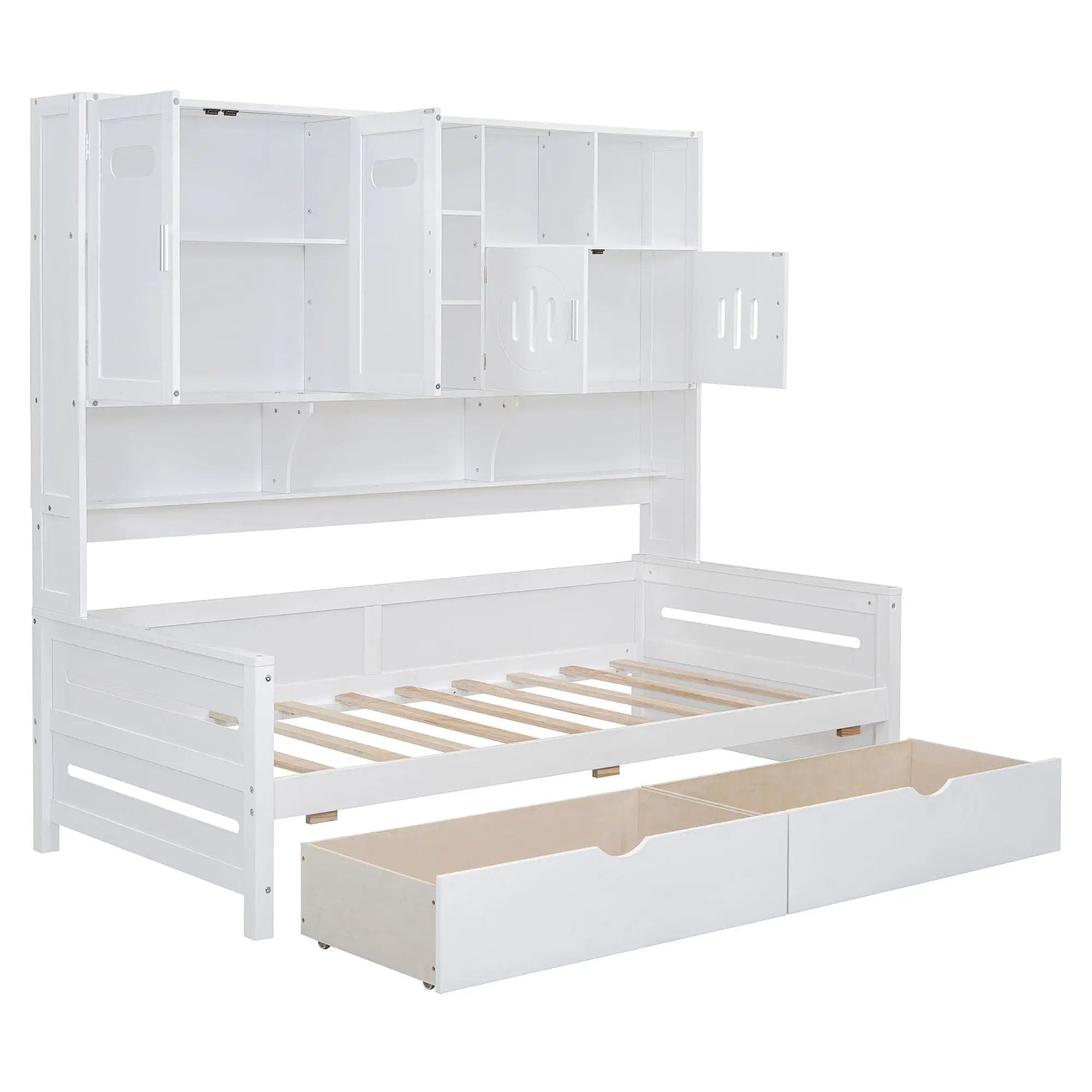 Daybed With All-In-One Cabinet And Shelf by HouseOfZazla