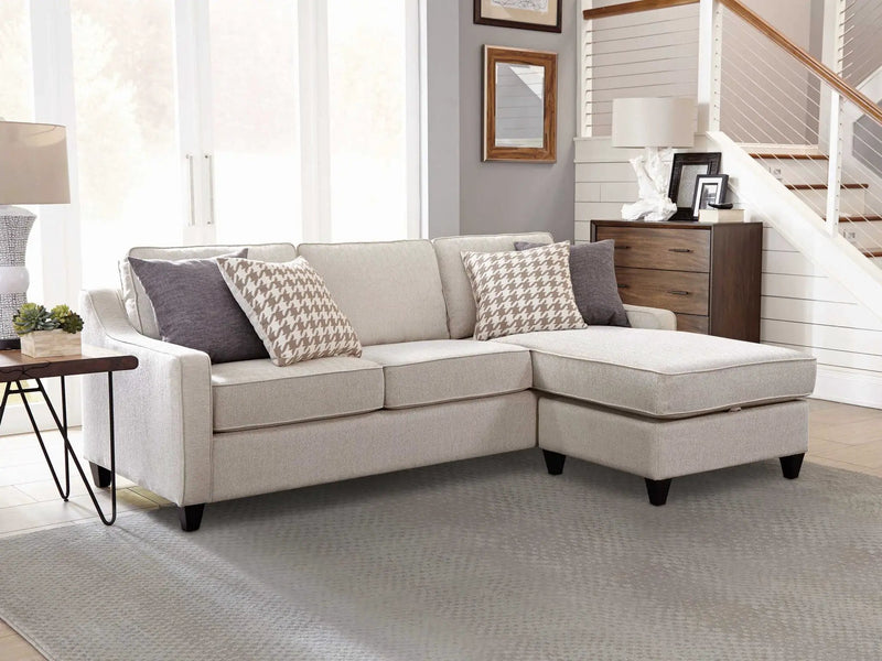 Mcloughlin Upholstered Sloped Arm Sectional Sofa Platinum by Unique Piece Furniture