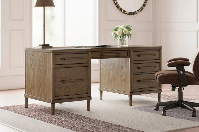 Roanhowe - Home Office Desk - Brown by Unique Piece Furniture