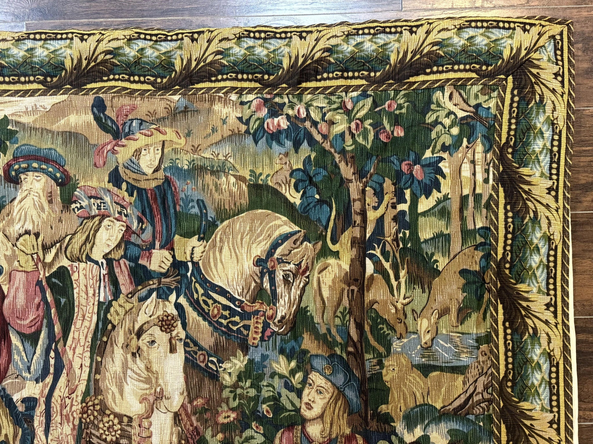 Vintage European Tapestry 5.5 x 8, The Royal Hunt by Jewel Rugs