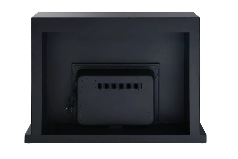 Drisana Mirrored Fireplace - Black by HouseOfZazla