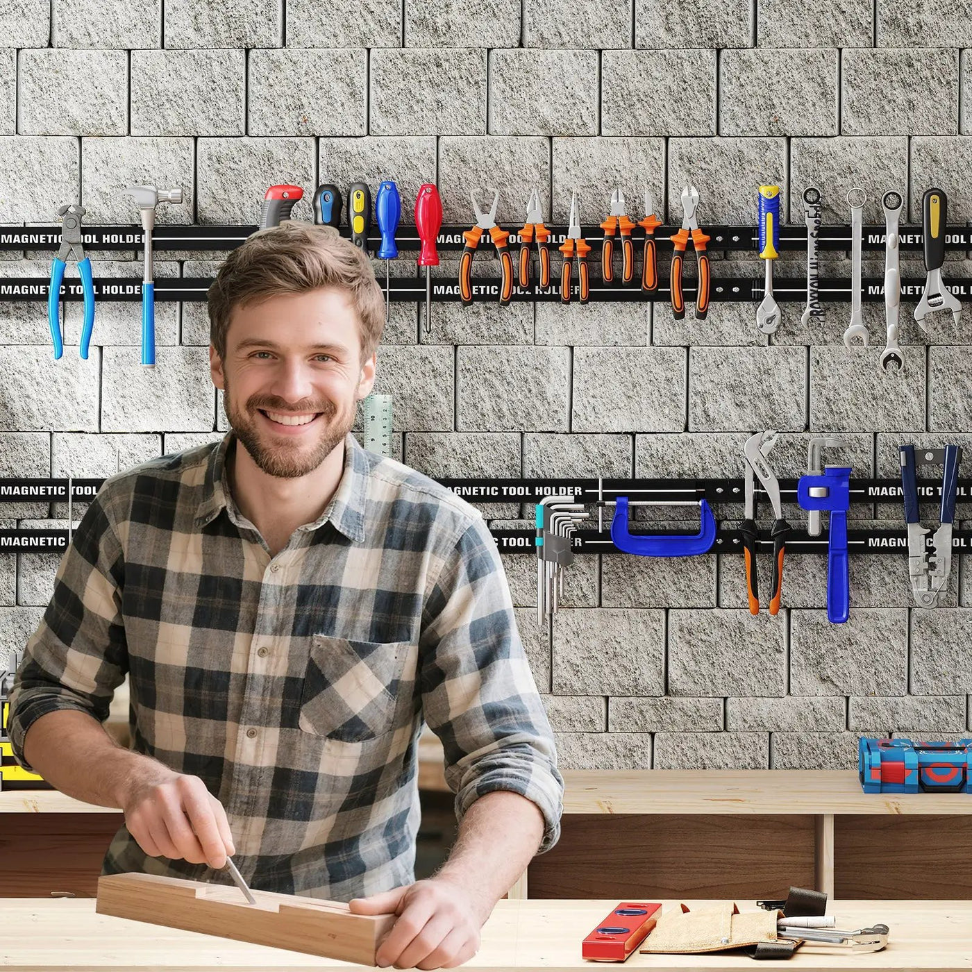 18 Inch Magnetic Tool Holder Strip with Mounting Screws by DirectDeals