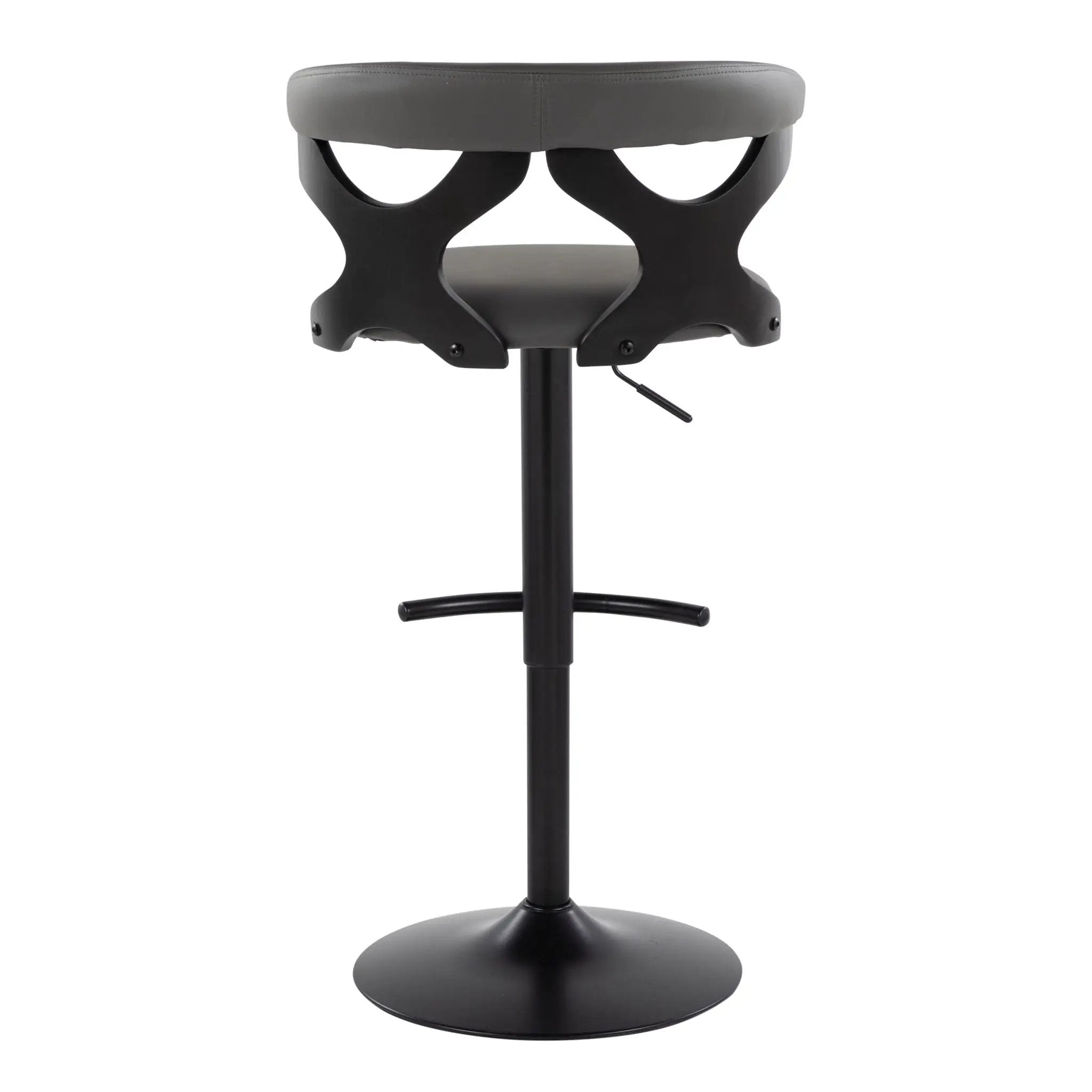 Gardenia - Contemporary Adjustable Barstool With Swivel With Rounded T Footrest (Set of 2) by Unique Piece Furniture