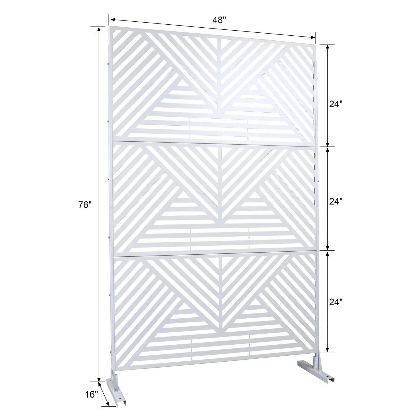 Freestanding Outdoor & Indoor Freestanding Metal Privacy Screen by HouseOfZazla