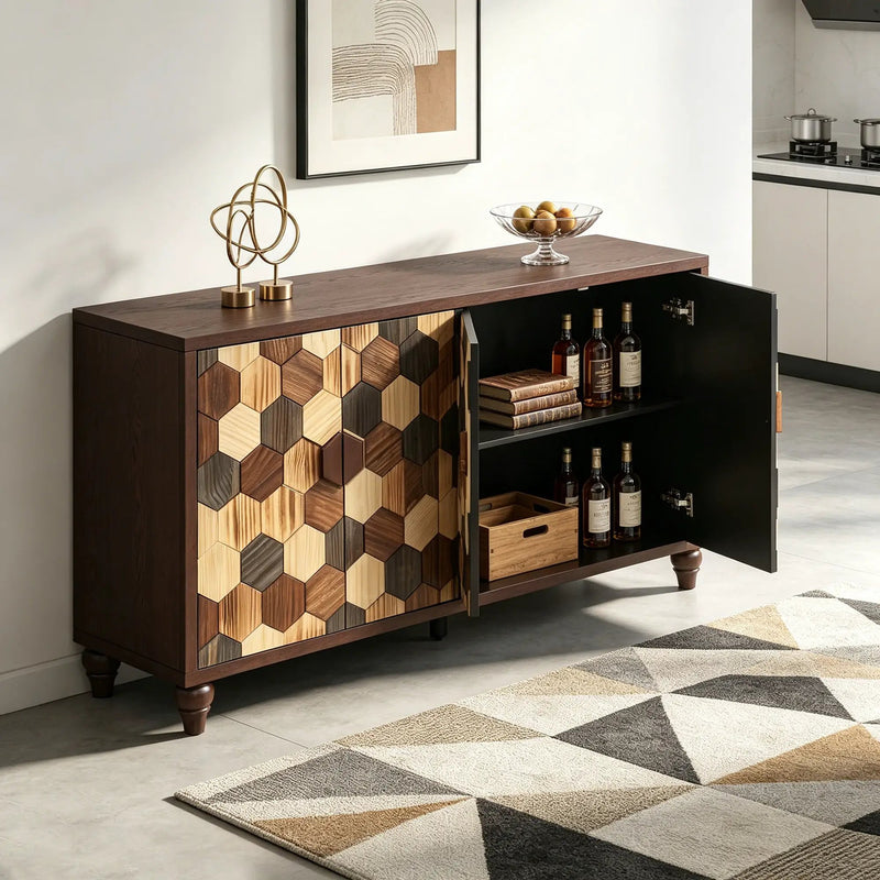 59.8" Sideboard With Honeycomb Pattern by HouseOfZazla