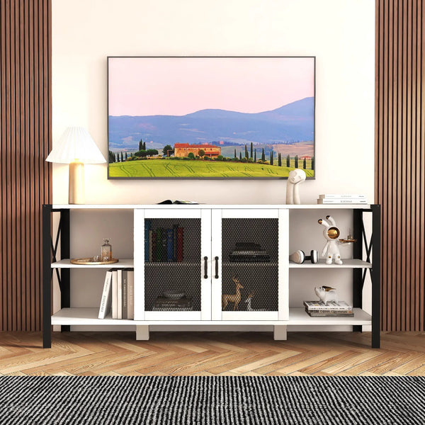 Industrial TV Stand for Living Room and Bedroom