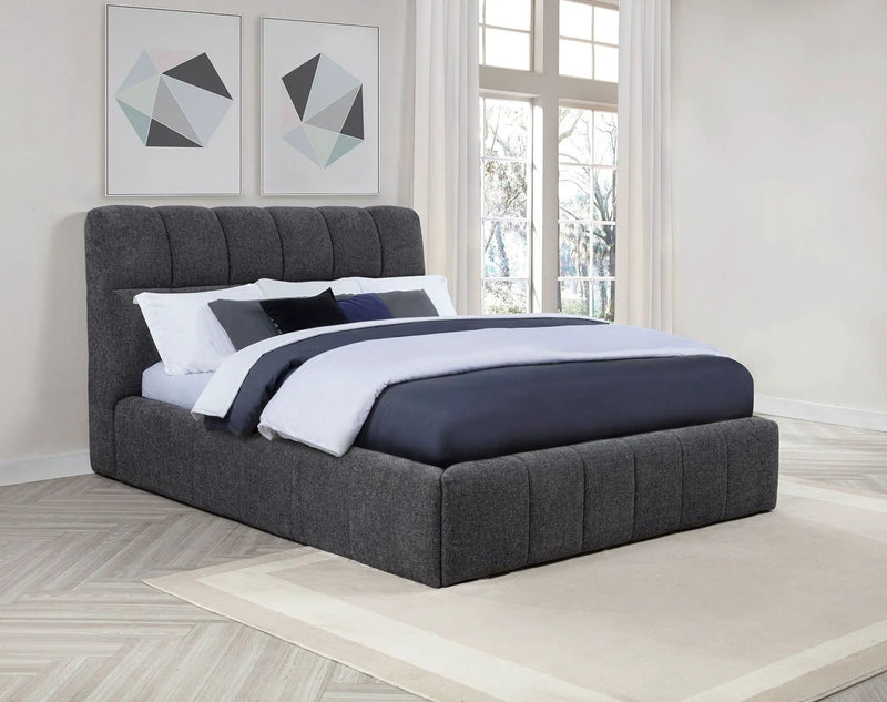Nollet 48-inch Upholstered Queen Panel Platform Bed Grey by Unique Piece Furniture