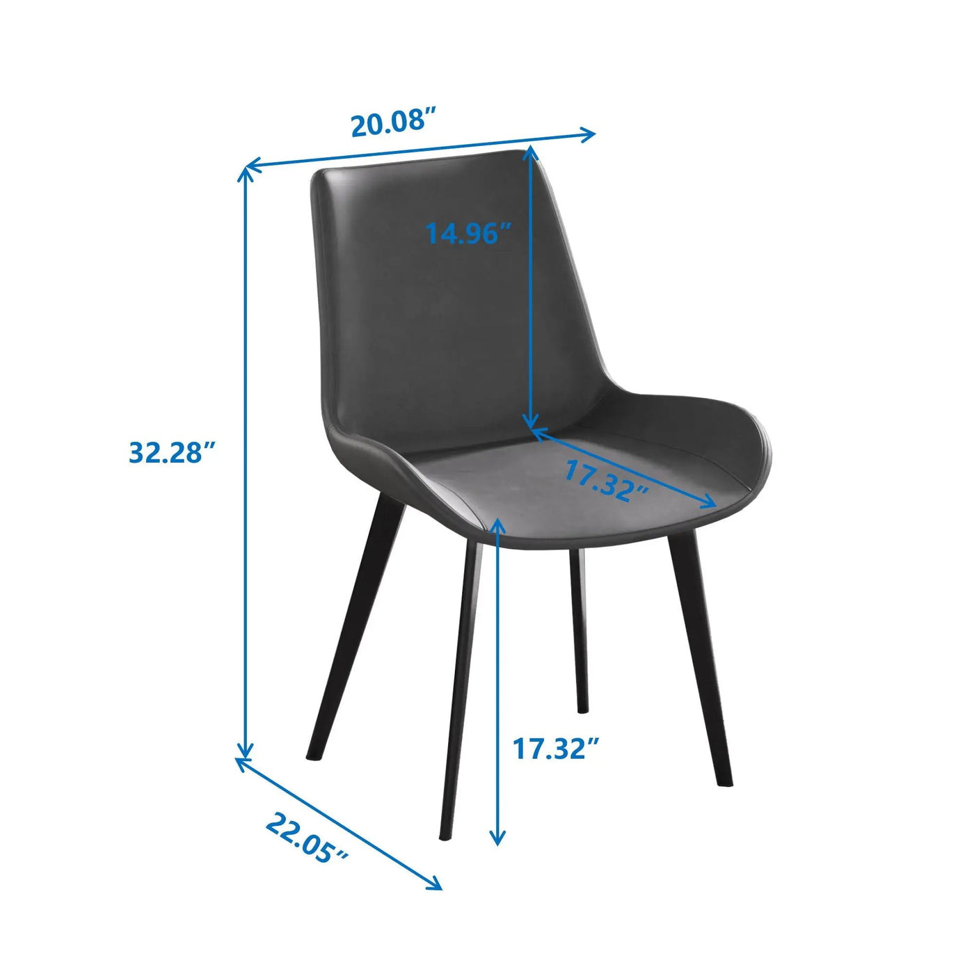 Modern Dining Chair Living Room Metal Leg Dining Chair (Set of 2) by HouseOfZazla