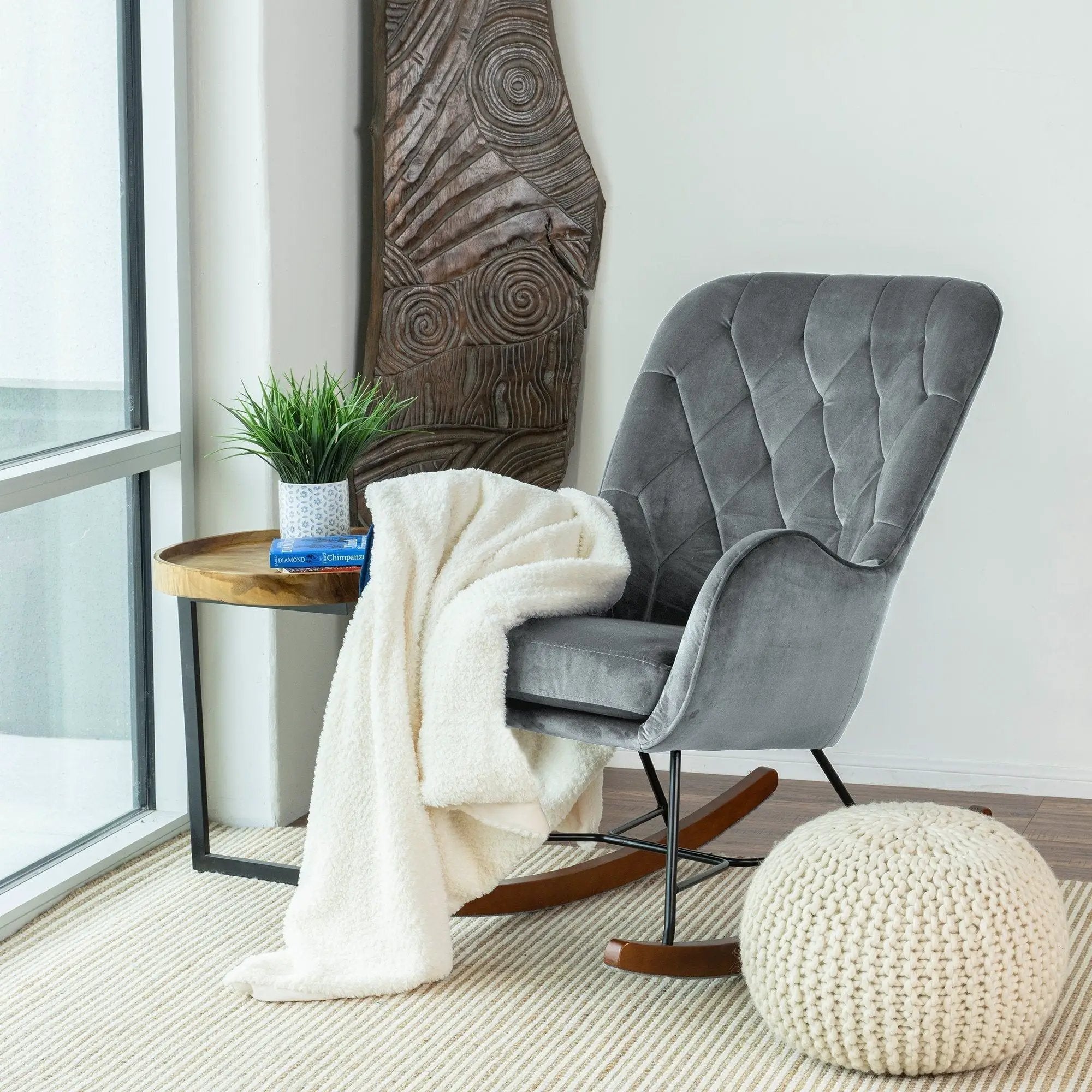 Hannah - Rocking Chair - Gray by HouseOfZazla