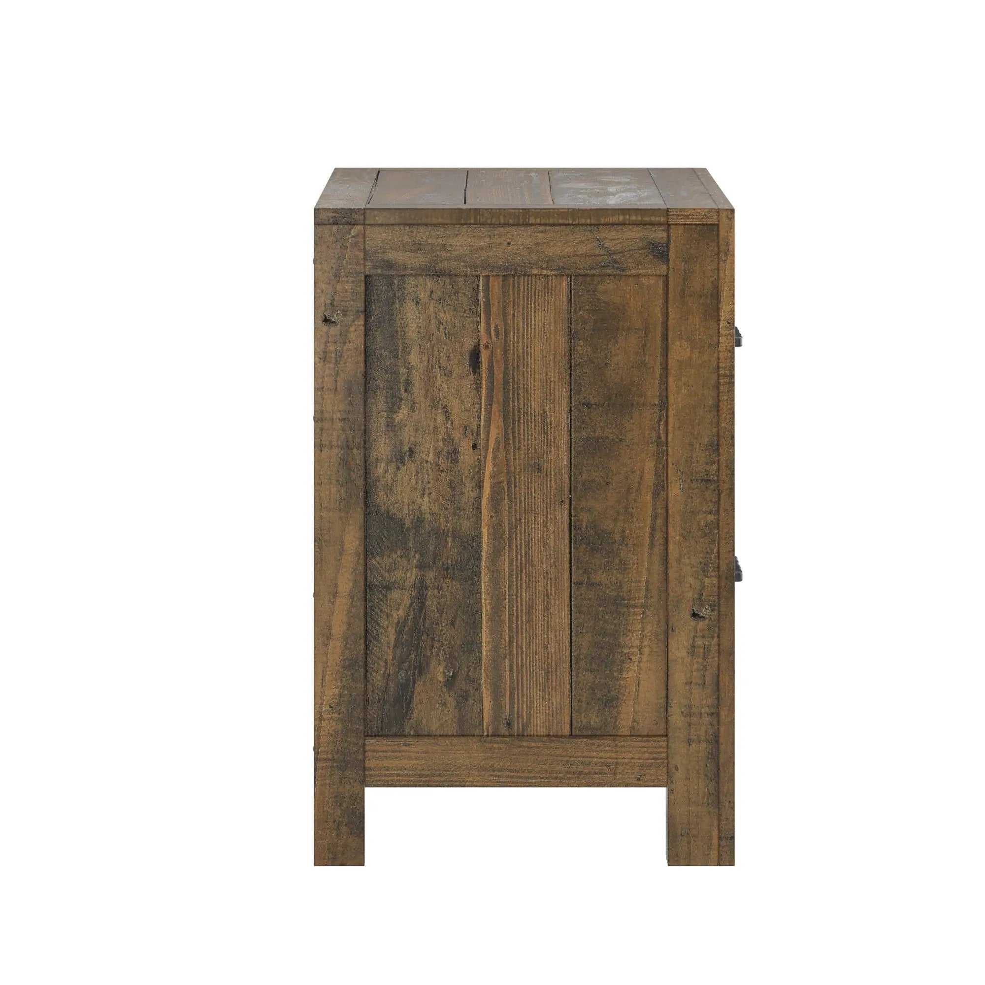 Rustic 2 Drawer Nightstand - Brown - Wood by Unique Piece Furniture