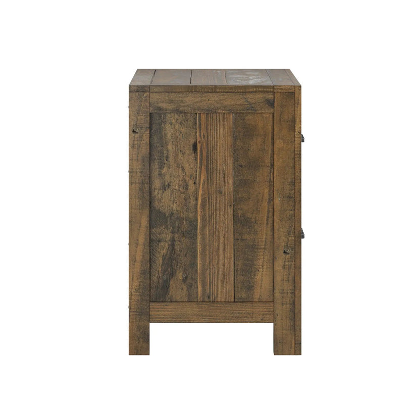 Rustic 2 Drawer Nightstand - Brown - Wood by Unique Piece Furniture