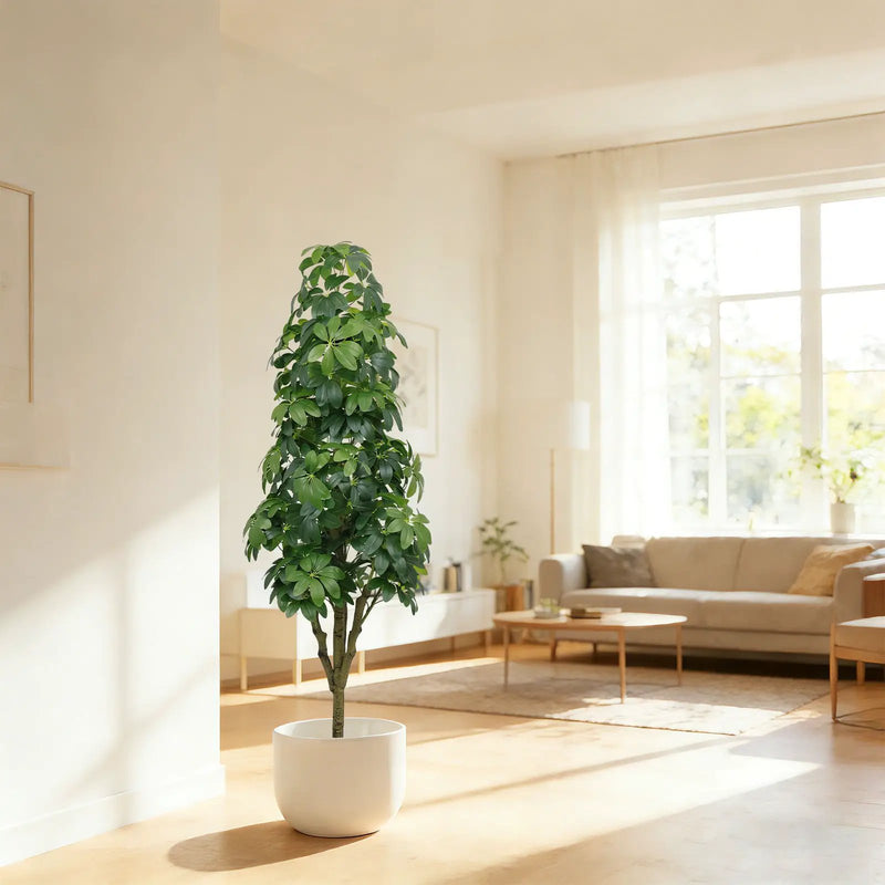 Realistic Faux Tree With Lifelike Foliage For Indoor And Outdoor Use - Green by HouseOfZazla