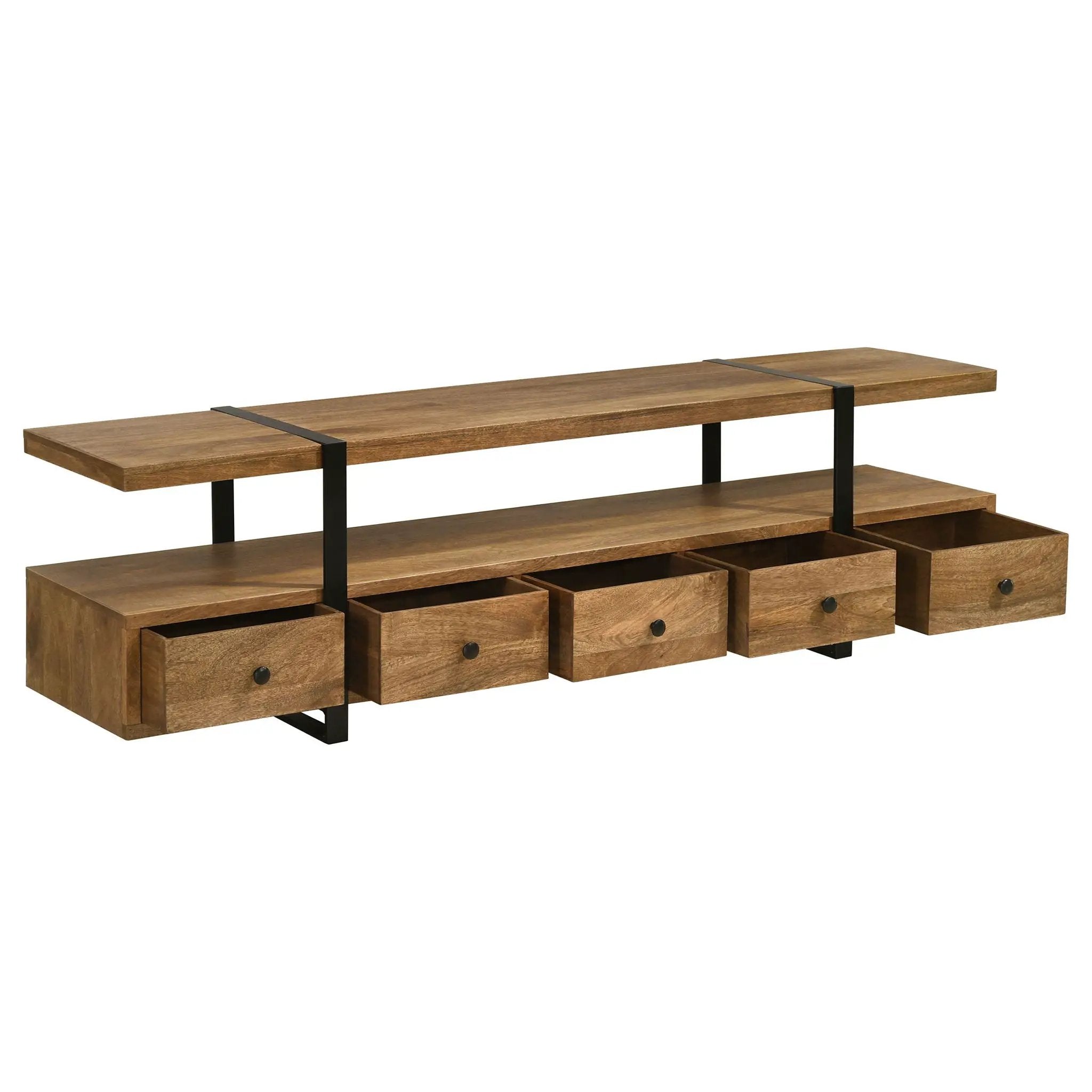Otto 5-drawer Mango Wood 70-inch TV Stand Media Console Brown by Unique Piece Furniture
