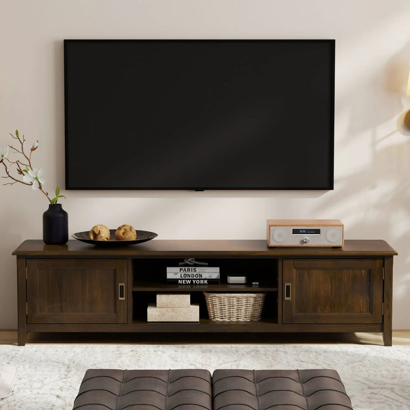 Burlington - Low TV Media Stand - Mahogany by HouseOfZazla