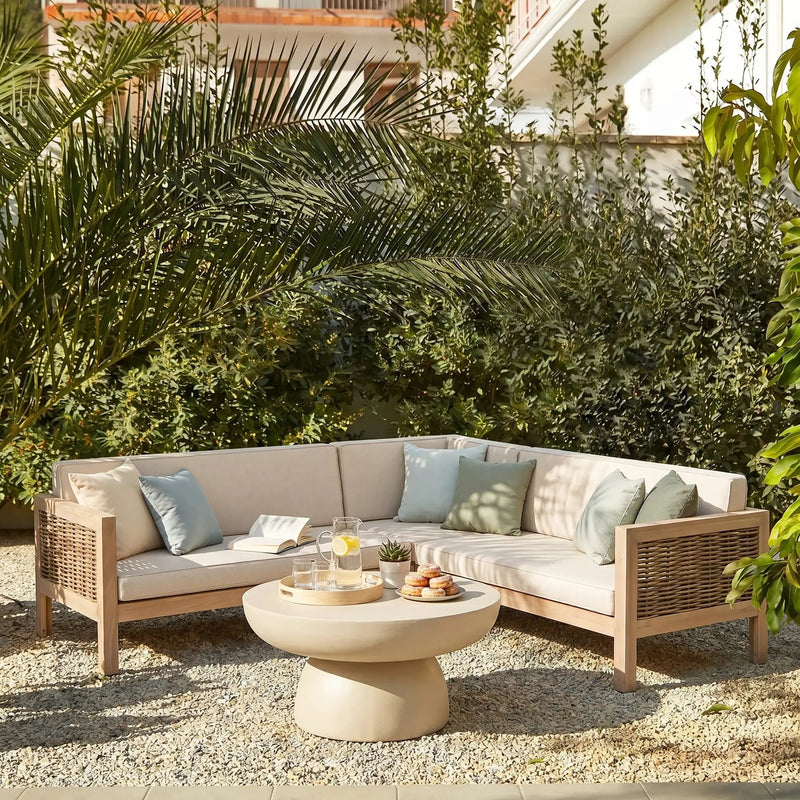 Emir Acacia 5 Seater Sofa Conversational Sets by HouseOfZazla