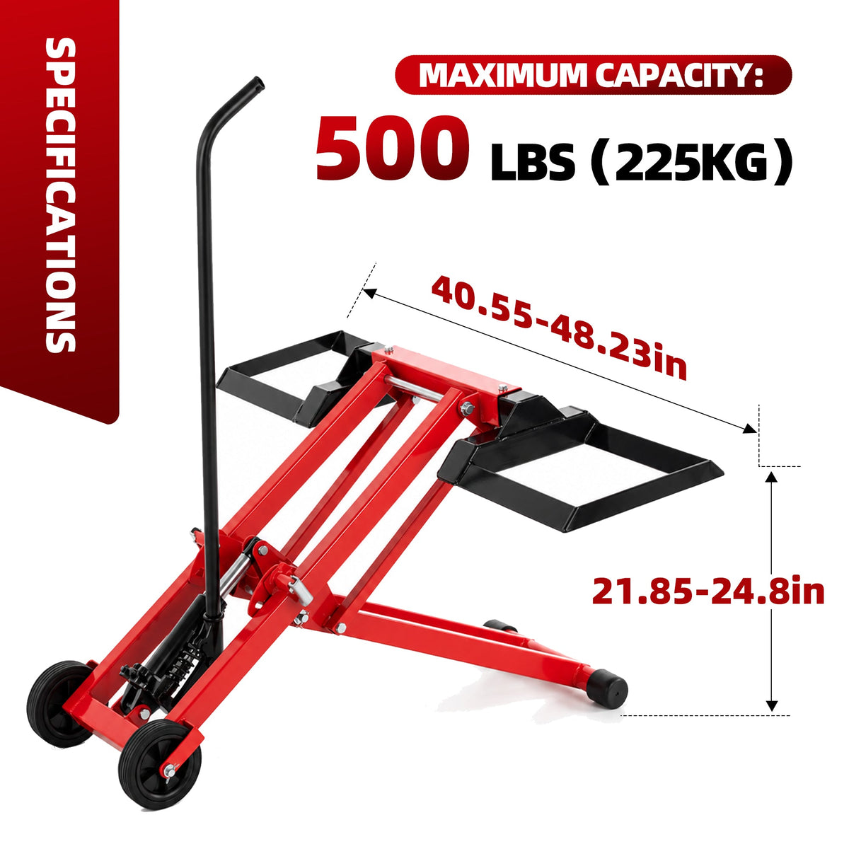 225kgs Lawn Mower Jack with Adjustable Safety Lock - Steel, photo 2 of 7