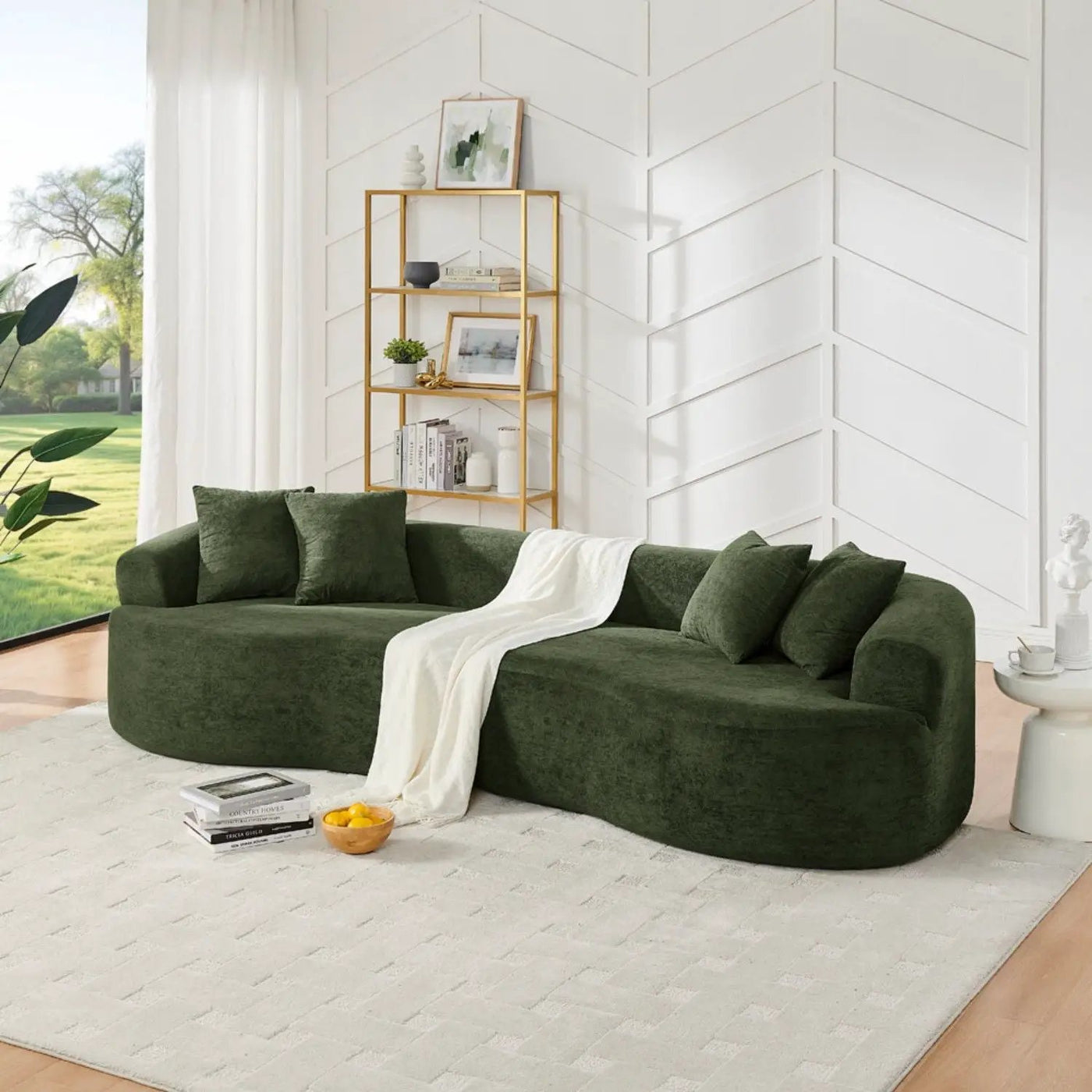 4 Seater Curved Cloud Sectional Sofa by HouseOfZazla