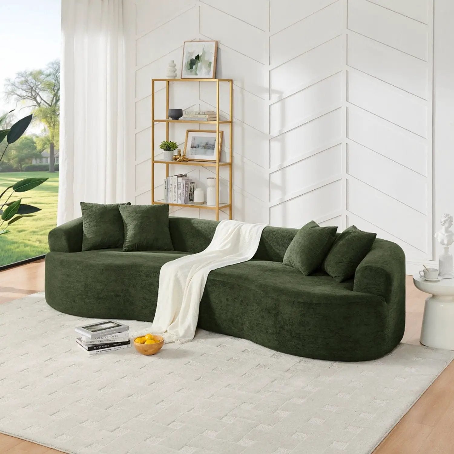 4 Seater Curved Cloud Sectional Sofa by Unique Piece Furniture