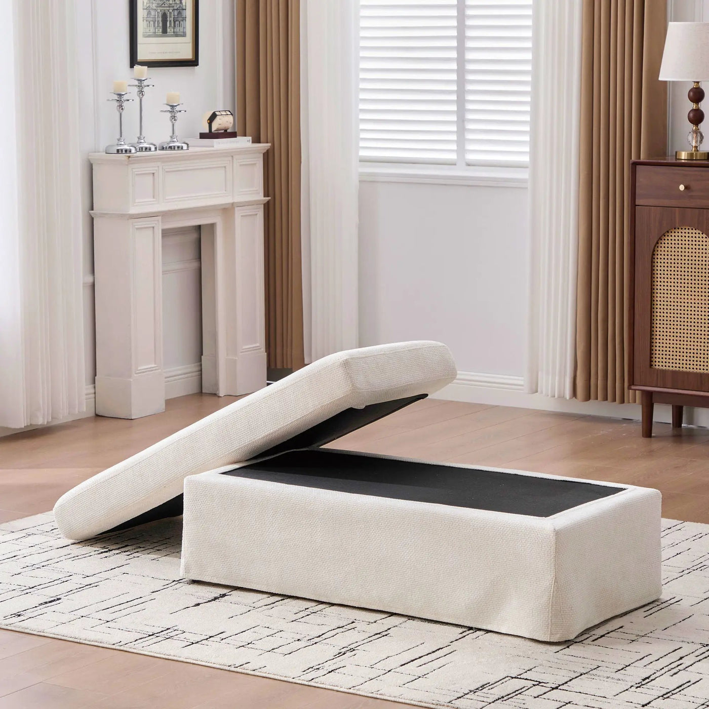 Ottoman Foot Stool With Metal Legs by HouseOfZazla
