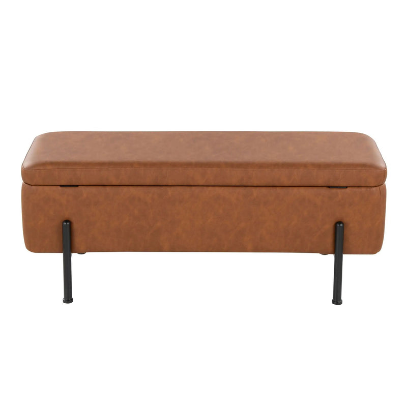 Daniella - Contemporary Storage Bench - Black / Camel by Unique Piece Furniture