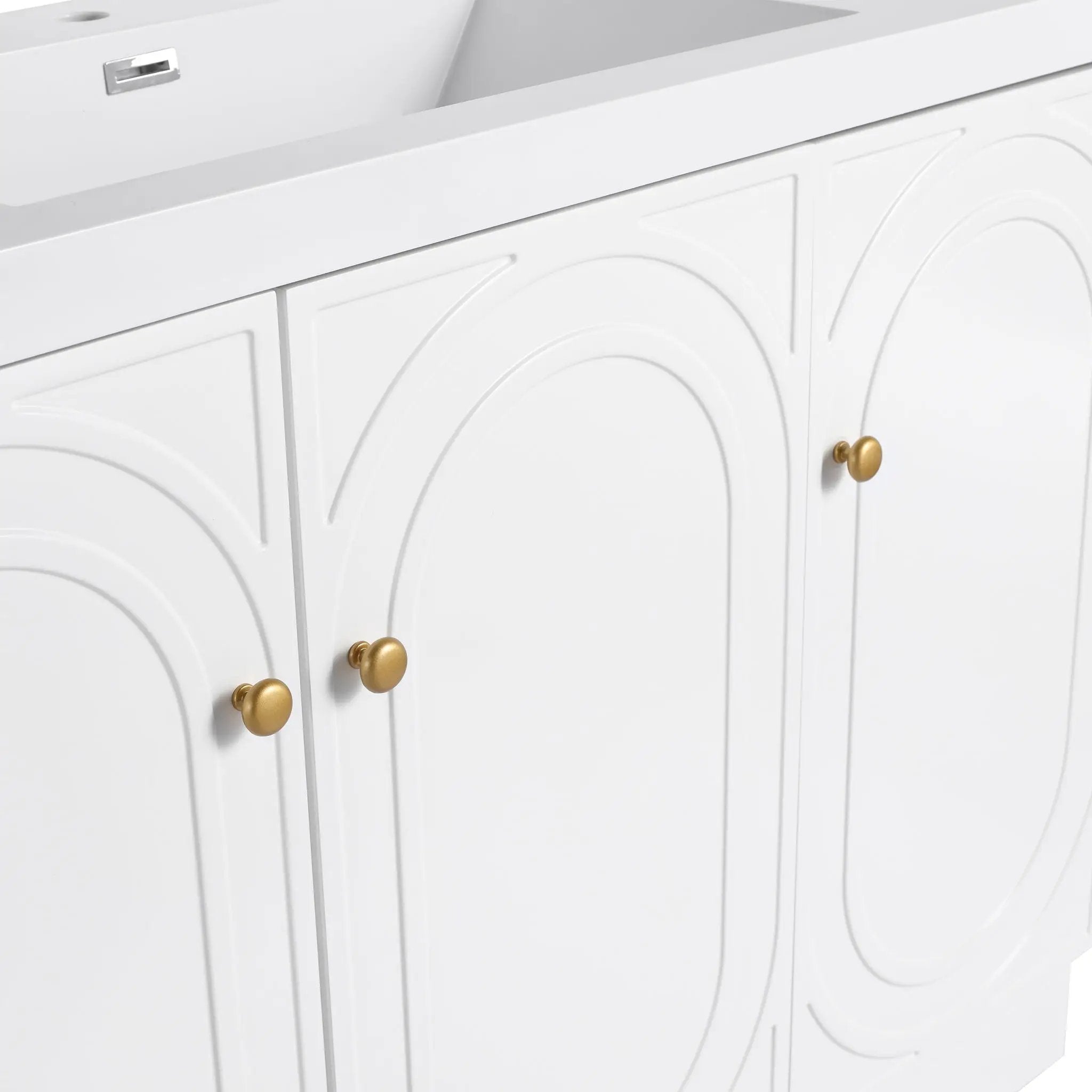 Modern Freestanding Bathroom Vanity With Soft Close Cabinet Doors