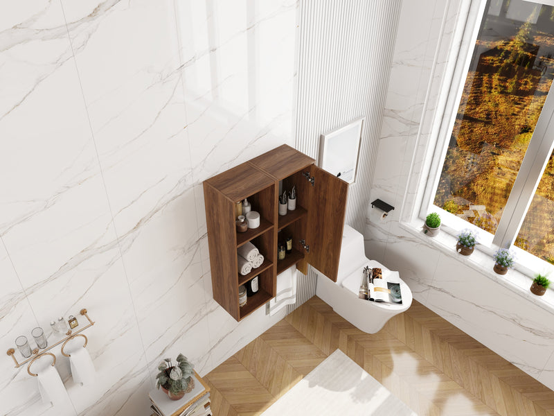 24 Inch Wall-Mounted Side Cabinet and Storage Shelves Combination by HouseOfZazla