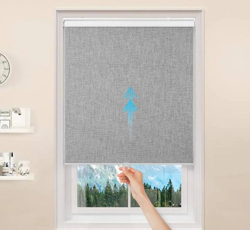 GENIMO 100% Blackout Roller Window Shades, Window Blinds Cordless with Thermal Insulated, UV Protection Fabric, Mini French Door Blinds for Home, Office by Selzalot