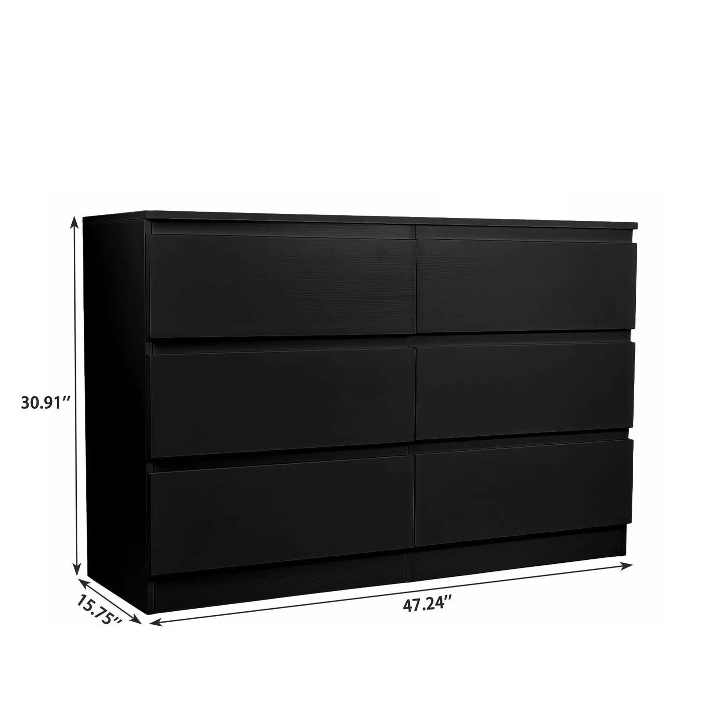 6 Drawer Dresser With Spacious Countertop And Concealed Handles by HouseOfZazla
