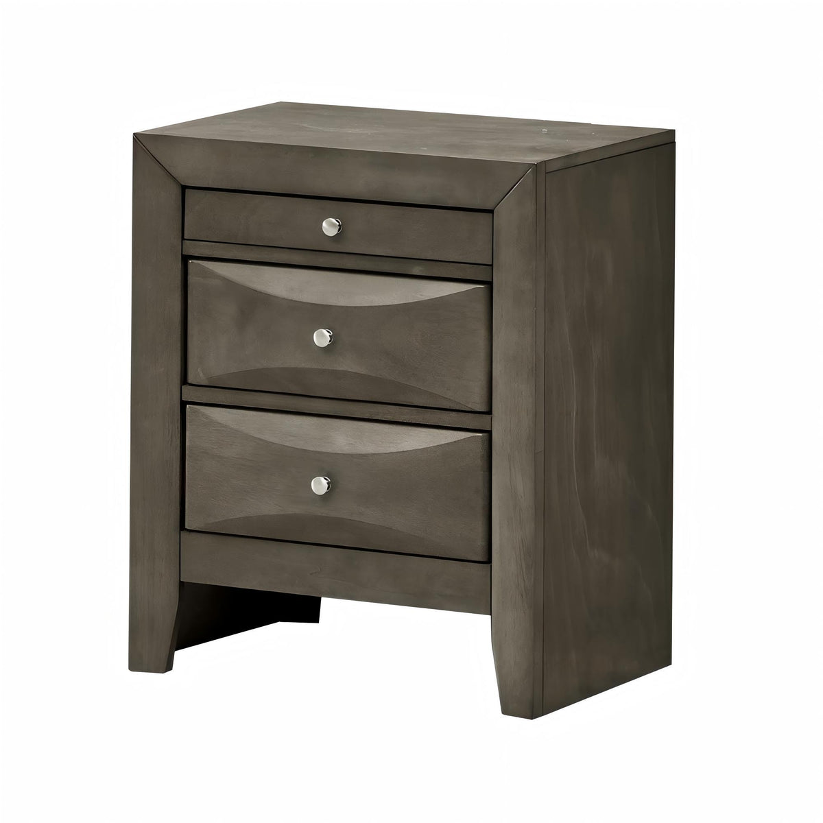 Modern Design Nightstand with Molded Resin & Veneer - Choice of Color, photo 17 of 26