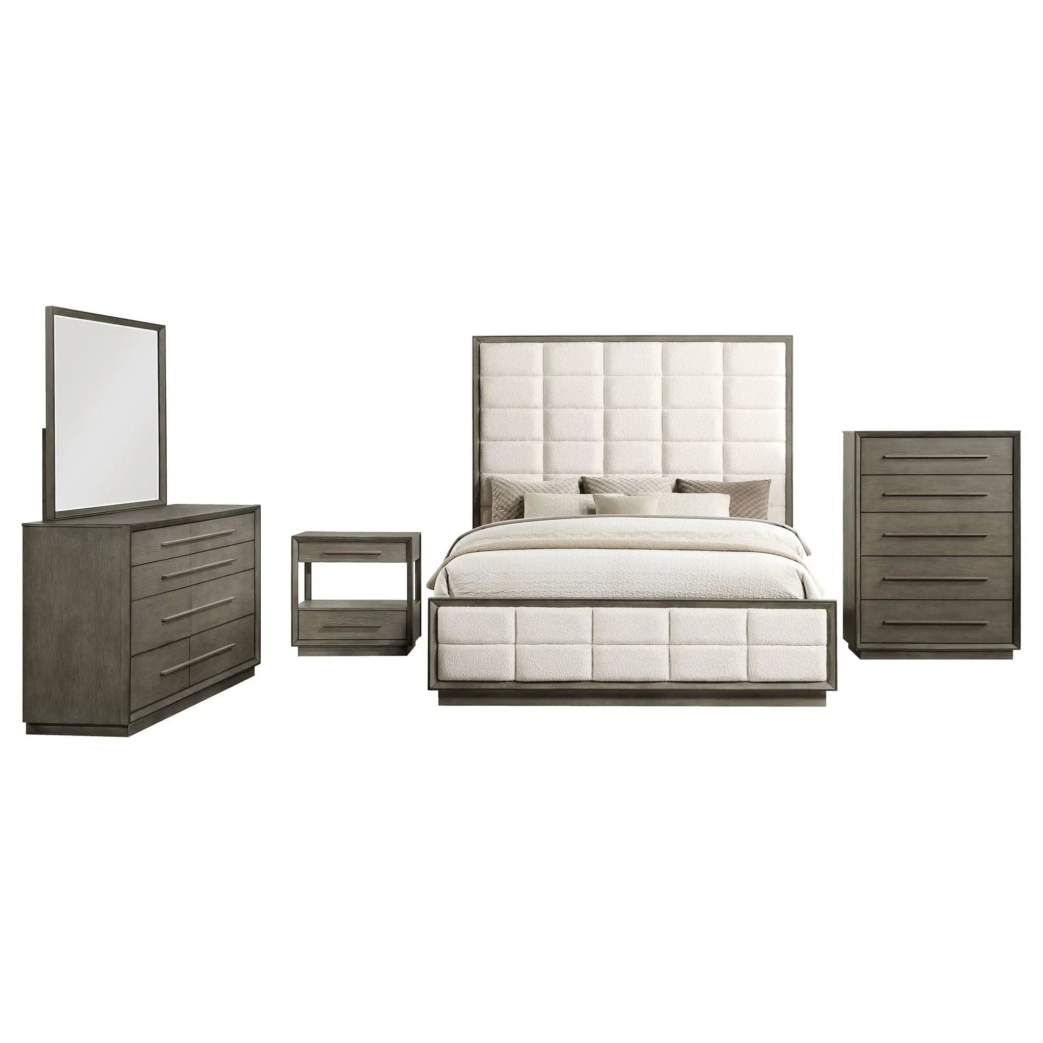Durango 5-piece Eastern King Bedroom Set Taupe Oak by Unique Piece Furniture