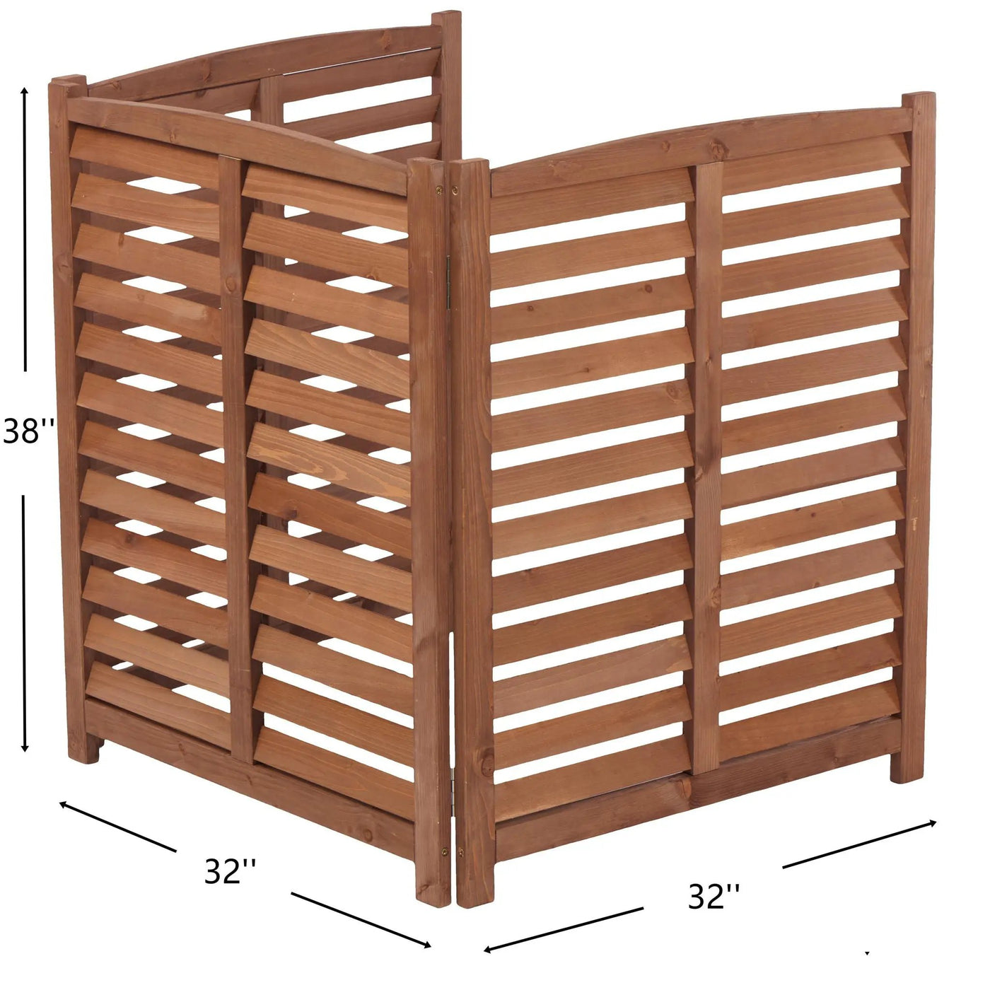 3 Panel Outdoor Wooden Air Conditioner Fence by HouseOfZazla