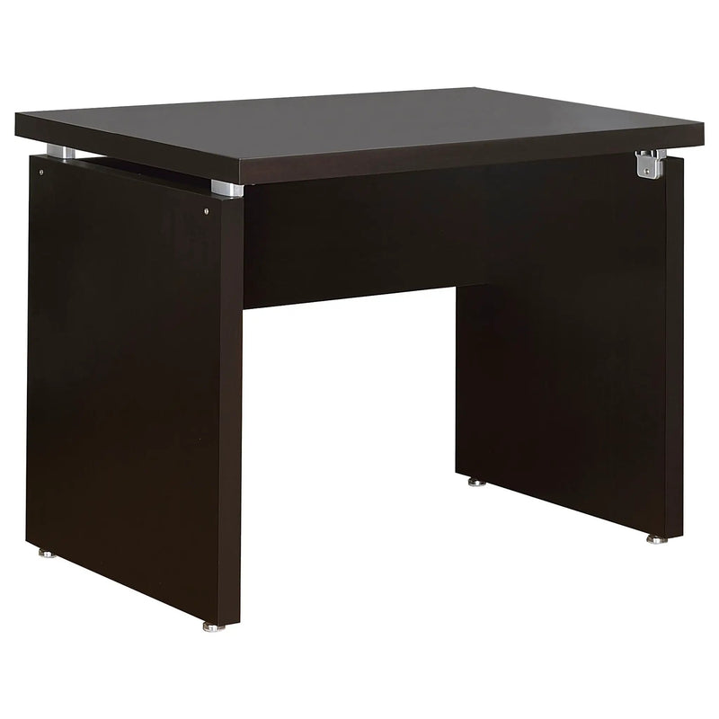 Skylar L-Shape Desk with Mobile File Cabinet Cappuccino by Unique Piece Furniture
