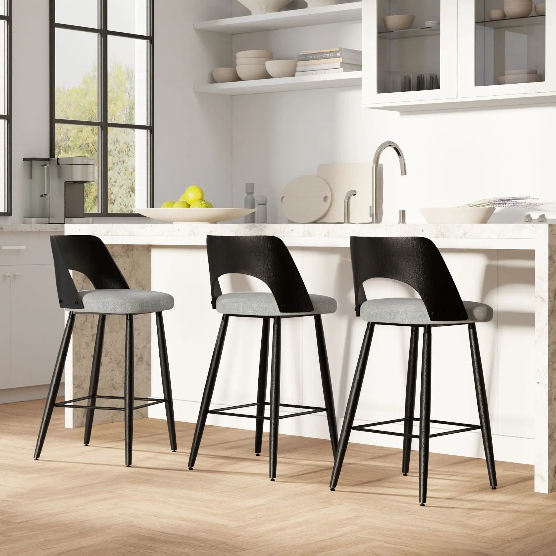 Callie - Upholstered Counter Height Stool (Set of 2) by HouseOfZazla