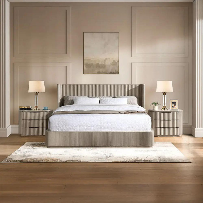 Leanna - Nightstand With USB Port - Light Oak by Unique Piece Furniture