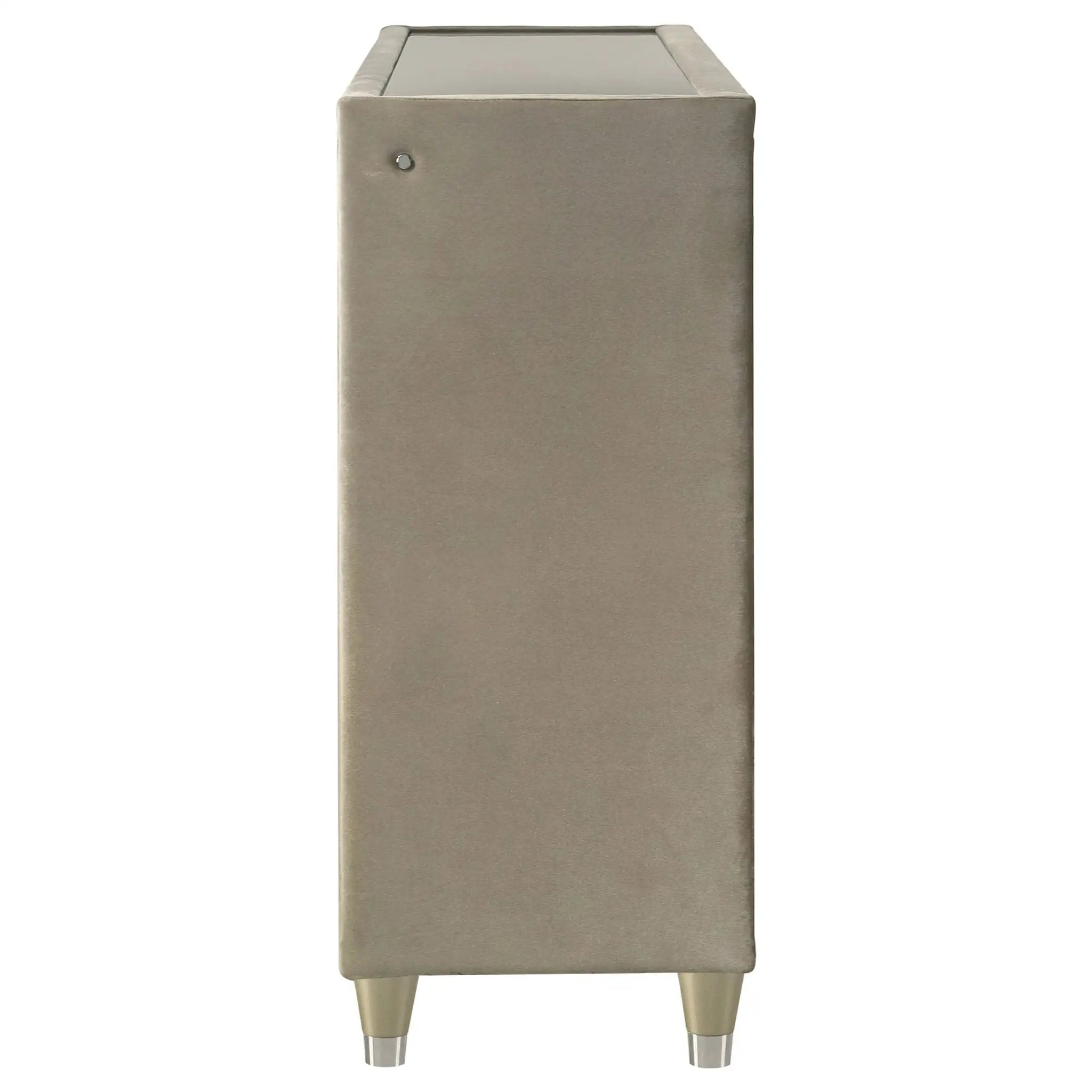 Lorient 8-drawer LED Bedroom Dresser Cabinet Ivory and Camel by Unique Piece Furniture
