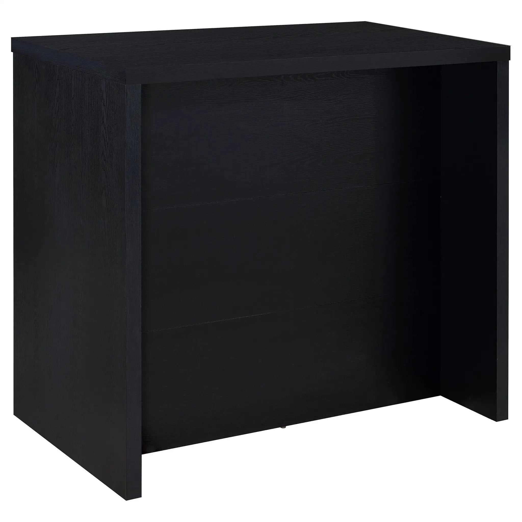 Topanga Engineered Wood Freestanding Home Bar Black by Unique Piece Furniture