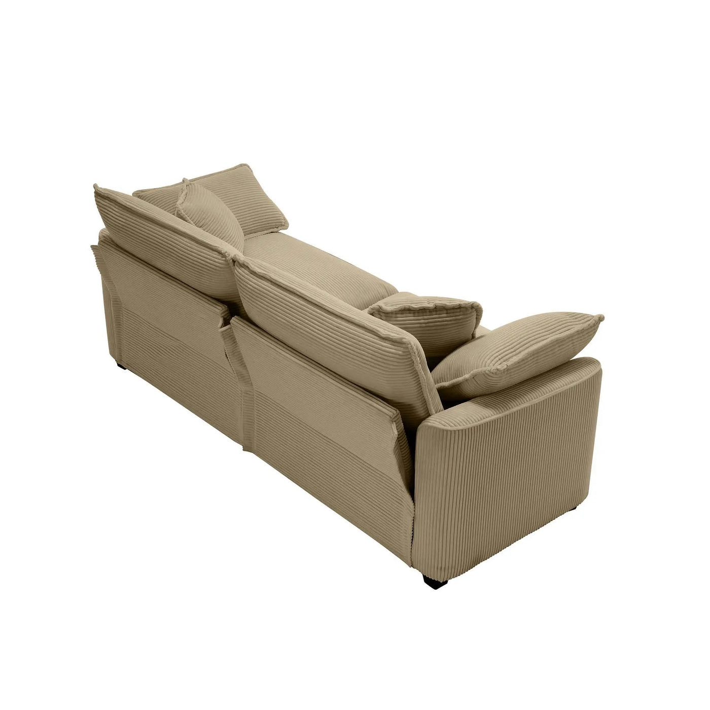 Modern 2 Seater With 4 Pillows, Upholstered Deep Seating Loveseat by HouseOfZazla
