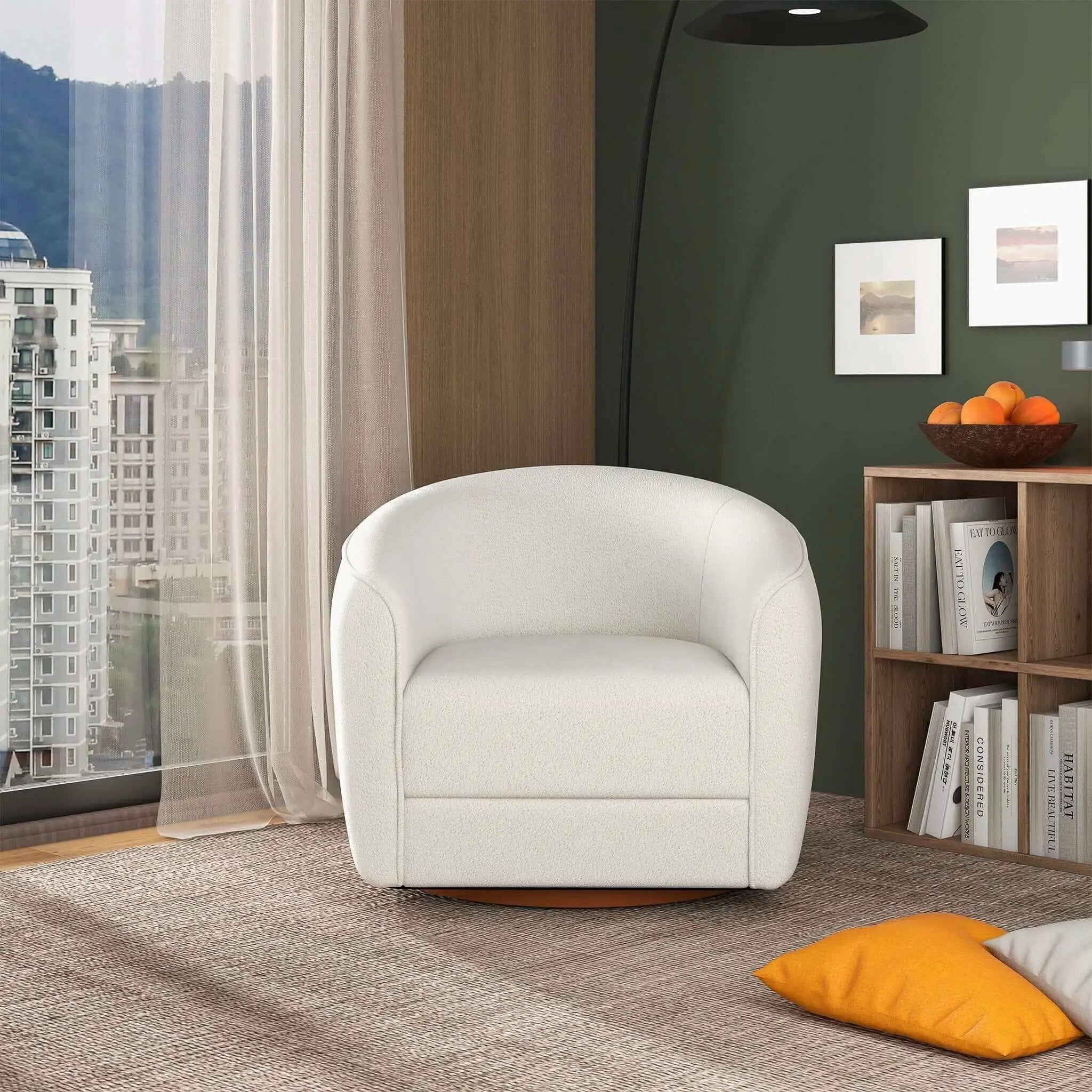 Elise - Mid-Century Modern Swivel Chair by HouseOfZazla