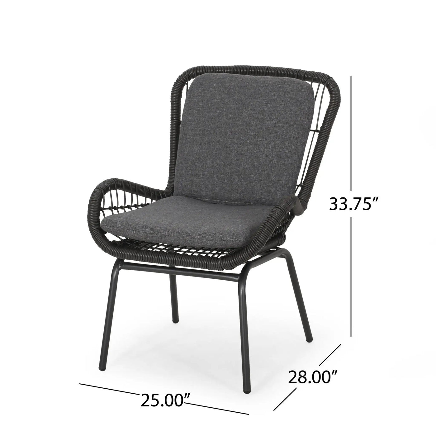 Outdoor Wicker Club Chair With Cushions (Set of 2) by HouseOfZazla