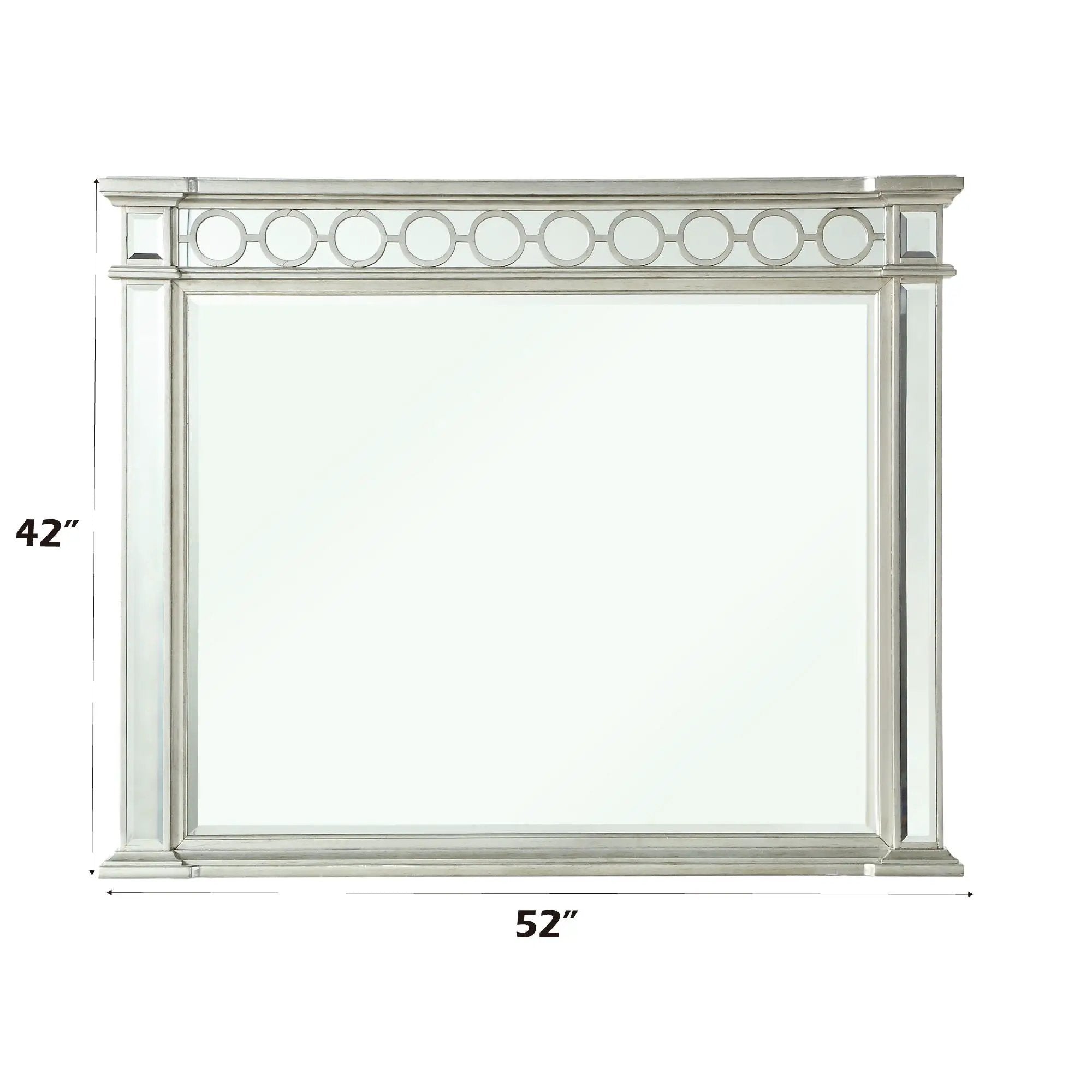 Varian - Mirrored Designed Mirror - Silver by HouseOfZazla