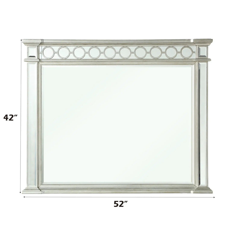 Varian - Mirrored Designed Mirror - Silver by HouseOfZazla
