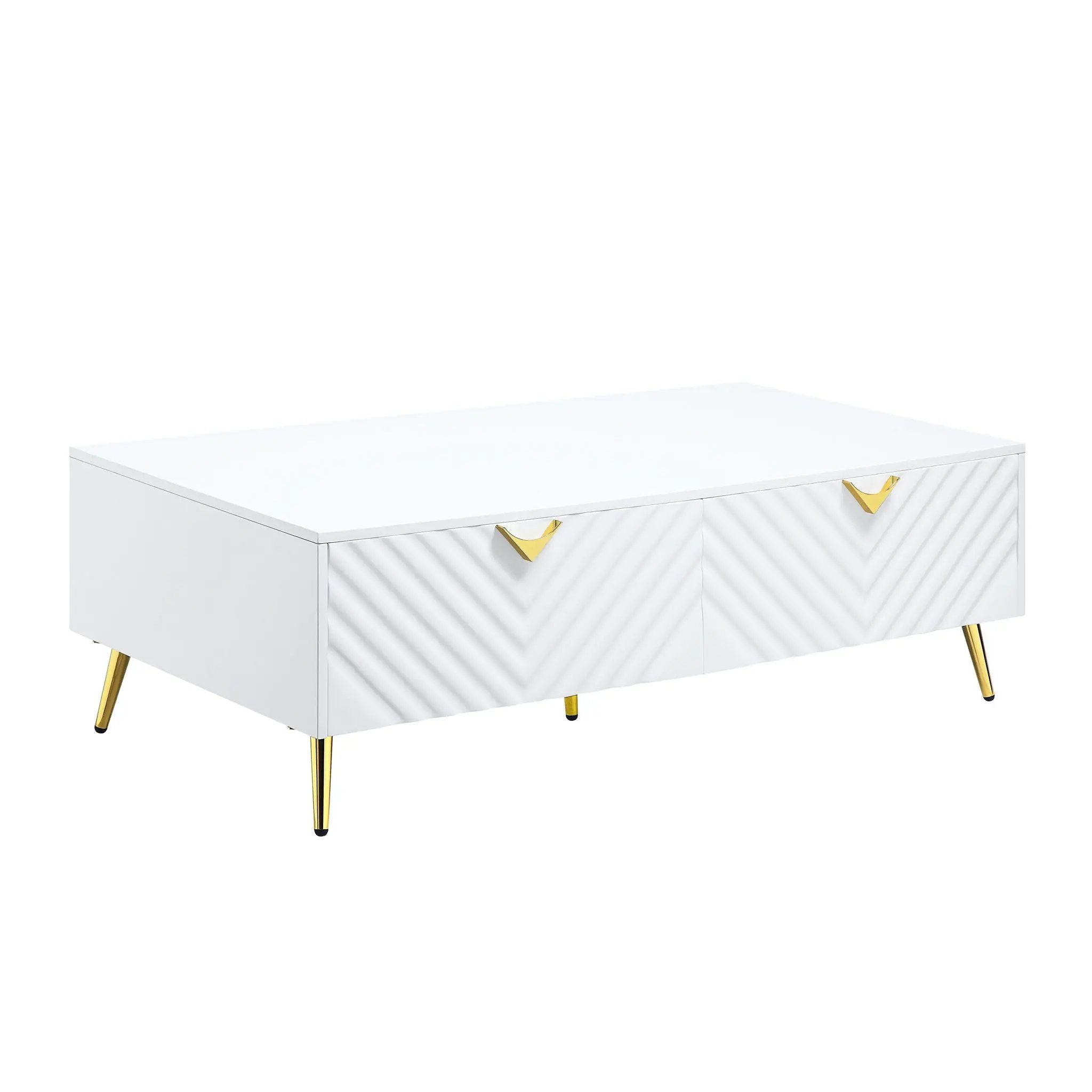 Gaines - High Gloss Coffee Table - White by HouseOfZazla