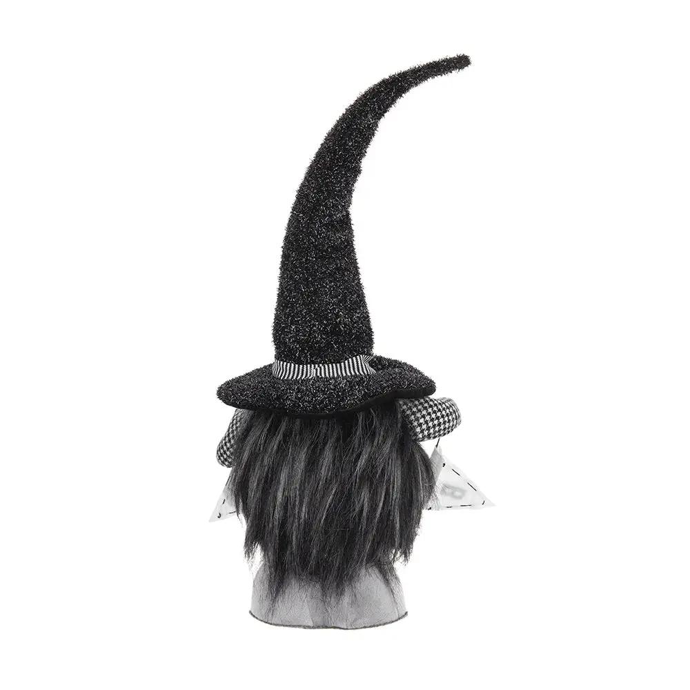 Set of 2 Black Fabric Gnomes with 'Boo' Banner by HouseOfZazla